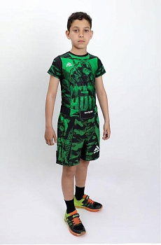 Спортивные шорты детские HULK iamfighter черн/зелен