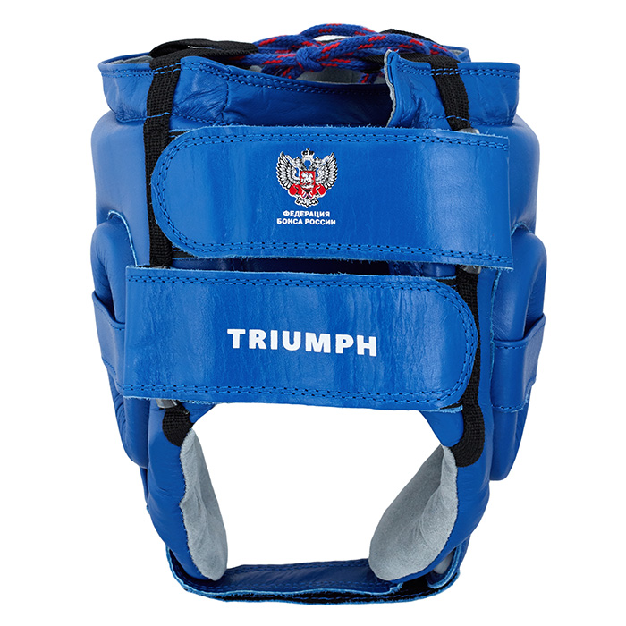 HGT-9411FBR Боксерский шлем TRIUMPH одобренный Федерацией Бокса России синий