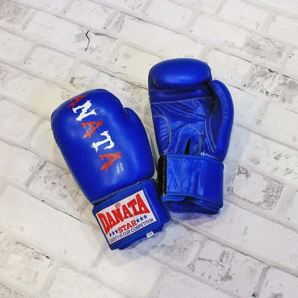 Перчатки боксёрские Dan Hill кожа синие 