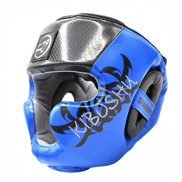 31-14BU Kiboshu Шлем Sparring Kick-Синий-Кожа-Зам