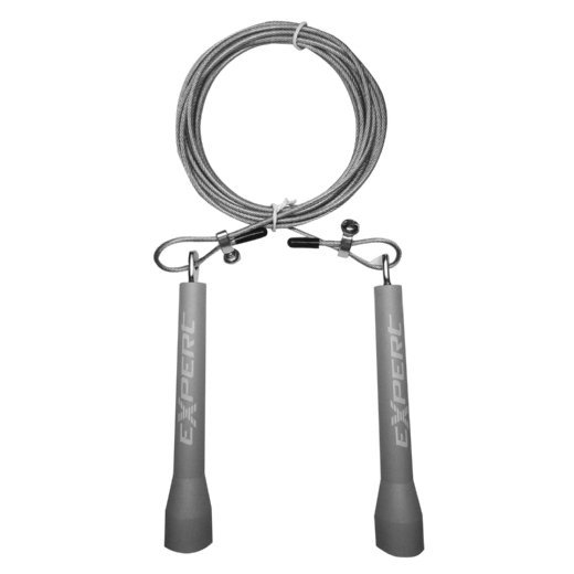 Скакалка скоростная EXPERT X-Rope 03B (Серый, 85 гр, 300 см, нейлон,металл)