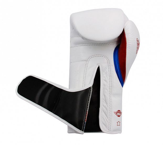 adiSBG501PRO Перчатки боксерские AdiSpeed бело-сине-красные