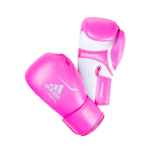 adiSBGW100 Перчатки боксерские Speed Women 100 розово-бело-серебристые (вес 10 унций)