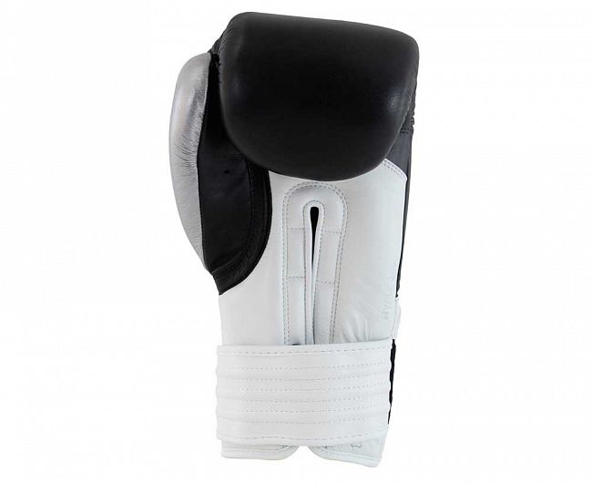 adiH300 Перчатки боксерские Hybrid 300 черно-бело-серебристые 