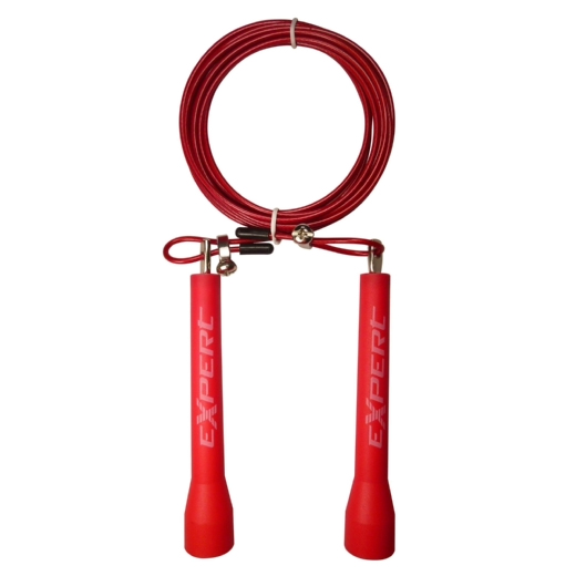 Скакалка скоростная EXPERT X-Rope 03B (Красный, 85 гр, 300 см, нейлон,металл)