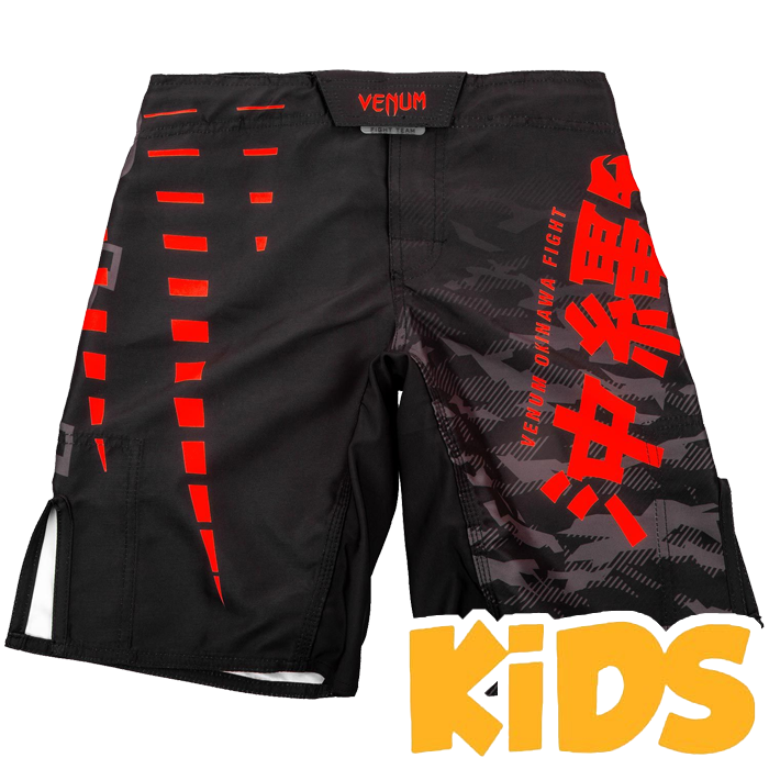 Детские ММА шорты Venum Okinawa 2.0 Black/Red (8 лет)