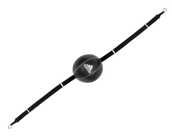 adiBAC111 Груша пневматическая на растяжках Double End Box Ball Leather черная (размер 25 х 27 см)