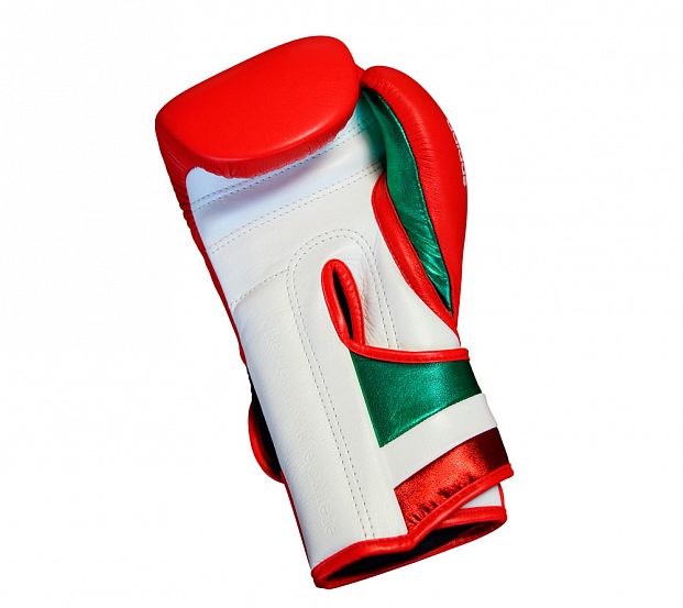adiSBG501PRO Перчатки боксерские AdiSpeed красно-бело-зеленые
