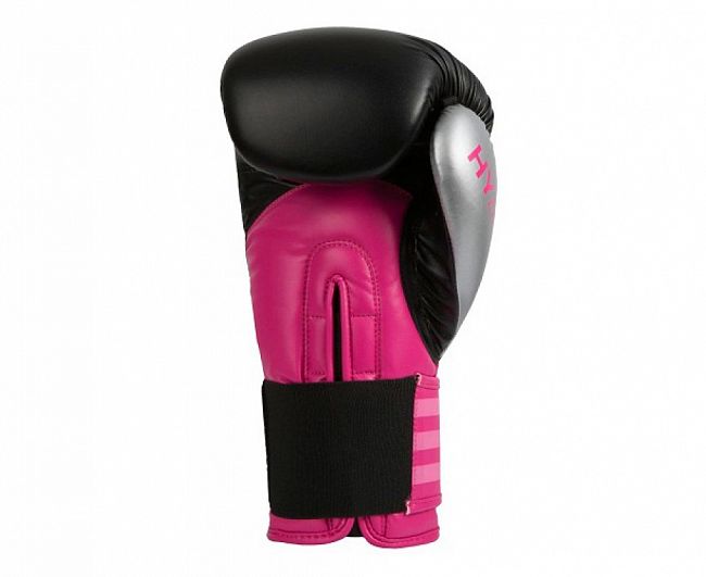 adiHDF100 Перчатки боксерские Hybrid 100 Dynamic Fit черно-розовые