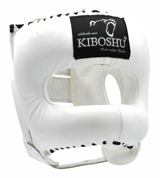 31-31W Kiboshu Шлем с бампером ЭЛИТА/Белый/Кожа (M)