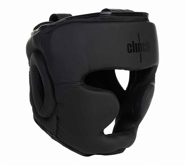 C144 Шлем боксерский Clinch Mist Full Face черный (размер S)
