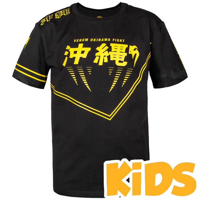 Детская футболка Venum Okinawa 2.0 Black/Yellow (8 лет)