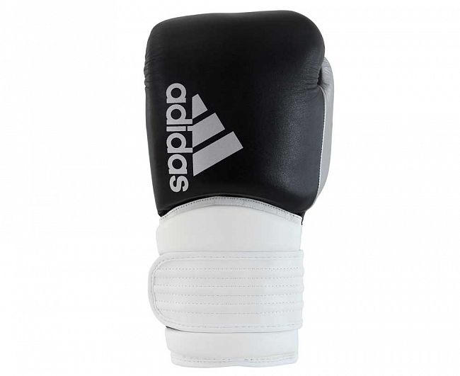 adiH300 Перчатки боксерские Hybrid 300 черно-бело-серебристые 