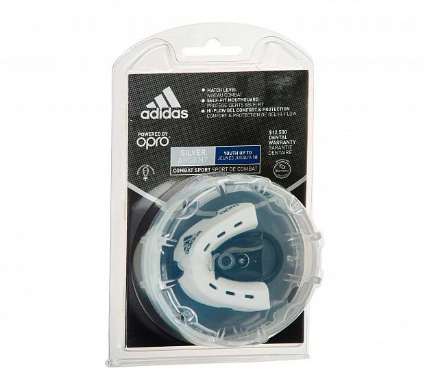 adiBP32 Капа одночелюстная Opro Silver Gen4 Self-Fit Mouthguard белая (размер Junior)