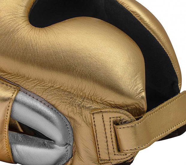 adiPHG01ProM Шлем боксерский AdiStar Pro Metallic Headgear золото-серебристо-черный