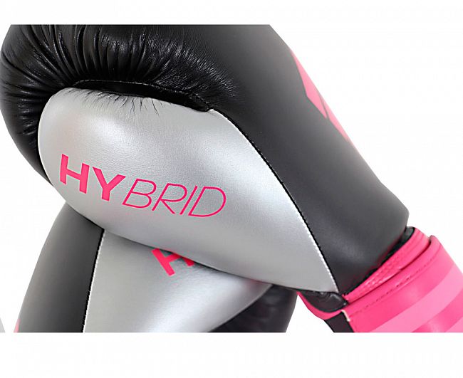 adiHDF100 Перчатки боксерские Hybrid 100 Dynamic Fit черно-розовые