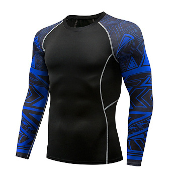 Рашгард Puncher Black L\S Blue Line 