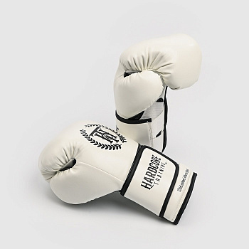 Боксерские перчатки Hardcore Training Revolution White/Black PU