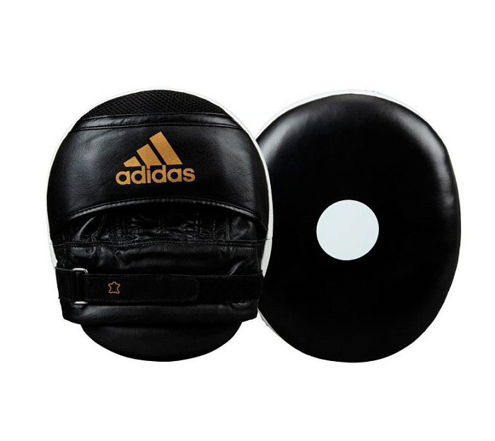 adiBAC0112 Лапы Ultimate Classic Air Mitts Vacuum Pad черно-бело-золотые 