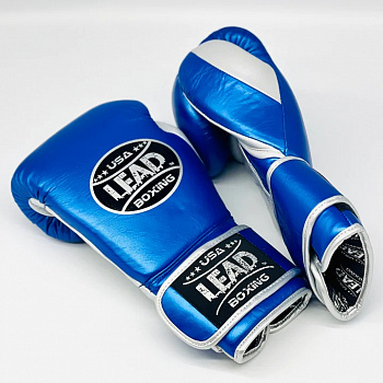 Спаринговочные перчатки Lead Pro Tech (Metallic Blue/Silver)