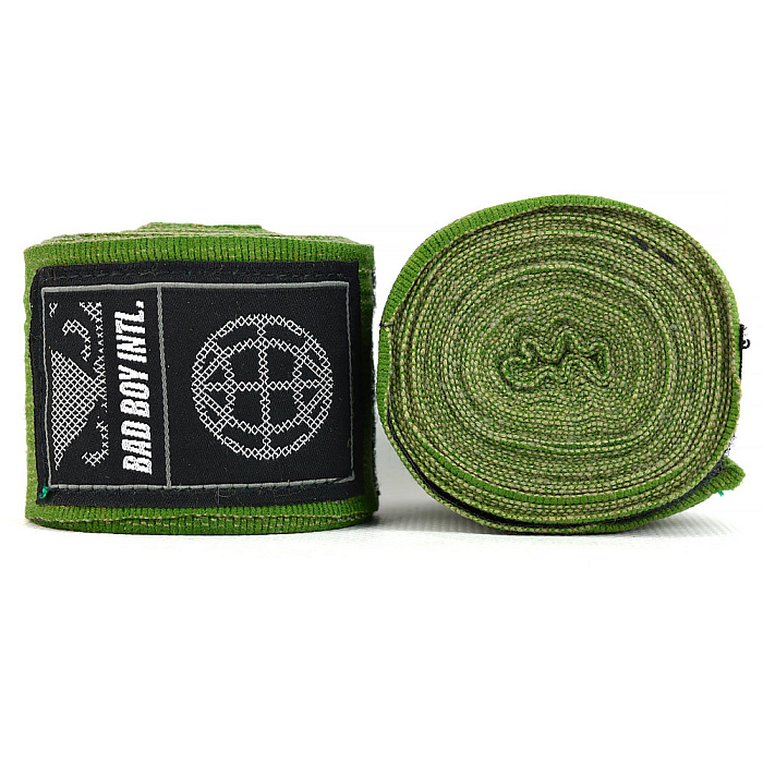 Бинты Bad Boy Combat Premium Hand Wraps Green 5m