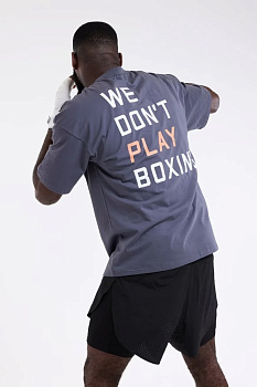 ФУТБОЛКА WE DON'T PLAY BOXING BOXRAW Темно-серый