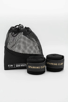 Бинты 4.5m Sparring Club (Черный, без размера)