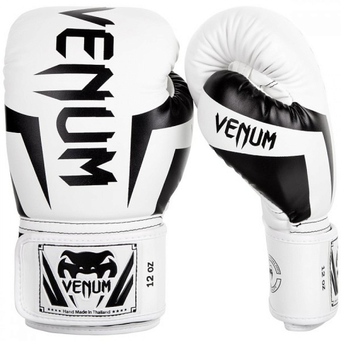 Перчатки Venum Elite White/Black