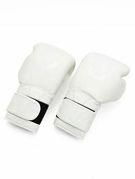 Боксерские перчатки REVANSH TWS, натуральная кожа WHITE