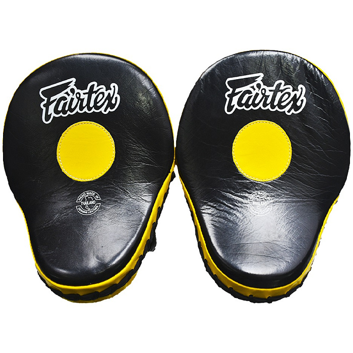Лапы Fairtex Contoured Focus Mitts FMV9 Black/Yellow 1 пара