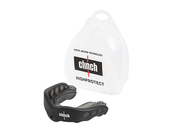 C515 Капа одночелюстная Clinch Pro Triple Layer Mouthguard черно-серая (размер Senior) 