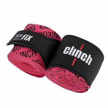 C140 Бинты эластичные Clinch Boxing Crepe Bandage Tech Fix розовые