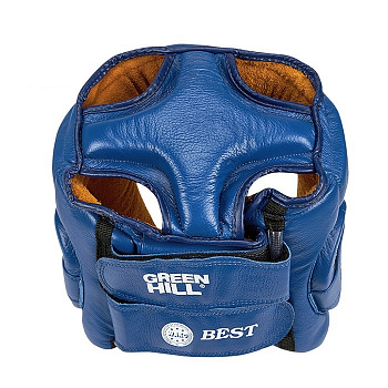 HGB-4016w Кикбоксерский шлем BEST WAKO Approved синий