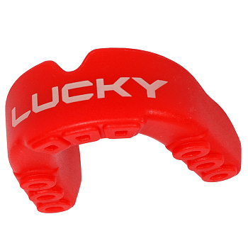 Защита рта (капа) детская FLAMMA - Lucky RED с футляром (гель,резина, детский , Красный/серый)