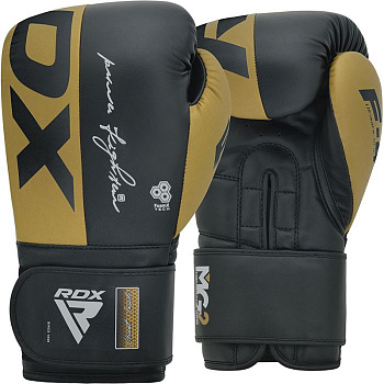 Боксерские перчатки RDX REX F4 GOLDEN/BLACK 
