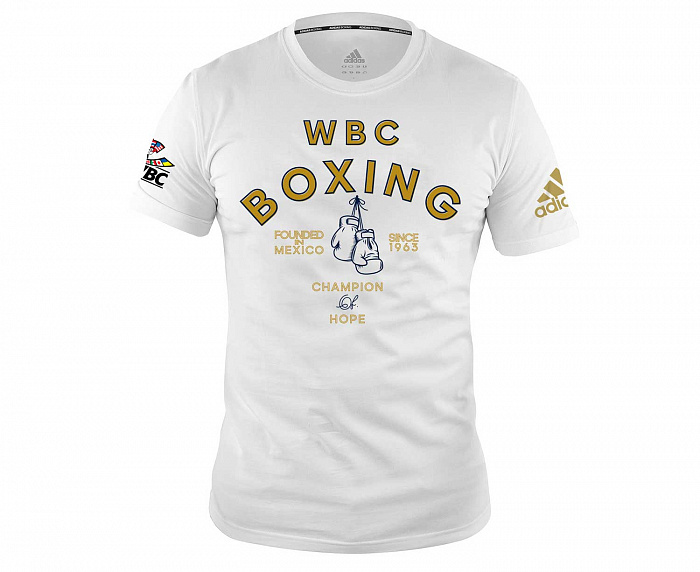 adiWBCT05 Футболка WBC Boxing Gloves T-Shirt белая 