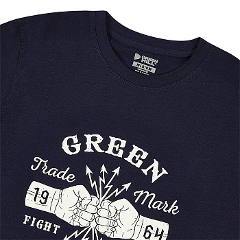 TSB-10431 Футболка GREEN HILL FIGHT WEAR 1964 темно-синяя