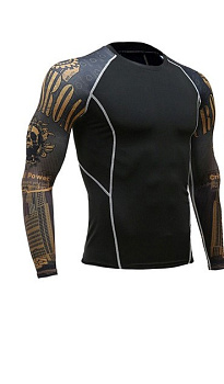 Рашгард Puncher Black L\S Gold Line
