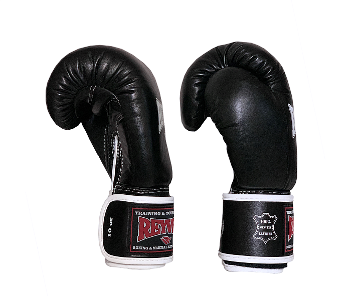 Перчатки боксерские кожа черный 16 oz