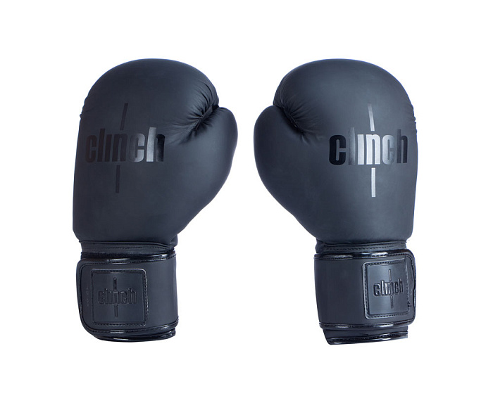 C143 Перчатки боксерские Clinch Mist черные (вес 16 унций)