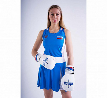 C120 Форма боксерская женская Clinch Fight ФБР сине-белая 