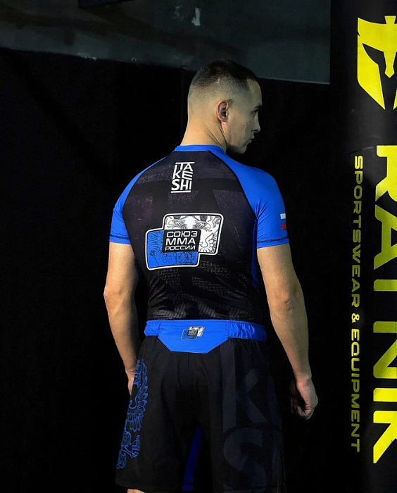 Рашгард с коротким рукавом TFG Союз ММА Blue