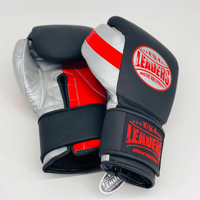 Перчатки боксерские Infinity Leather Gloves Black Matte /Red Matte