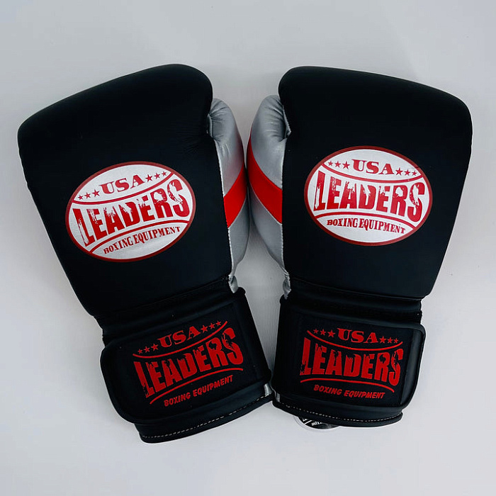 Перчатки боксерские Infinity Leather Gloves Black Matte /Red Matte