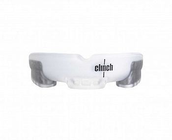 C513 Капа одночелюстная Clinch Contender Triple Layer Mouthguard бело-серебристая (размер Senior)