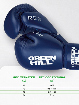 BGR-2272 Боксерские перчатки REX синие
