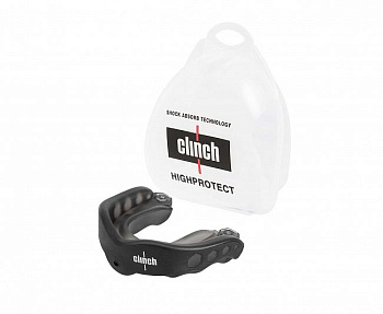 C515 Капа одночелюстная Clinch Pro Triple Layer Mouthguard черно-серая (размер Senior) 