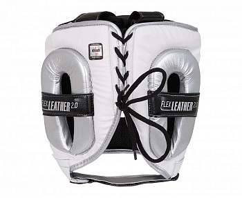 C149 Шлем для единоборств с бампером Clinch Face Guard бело-серебристый