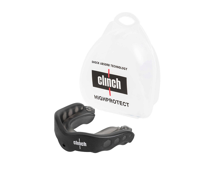 C515 Капа одночелюстная Clinch Pro Triple Layer Mouthguard черно-серая (размер Junior)