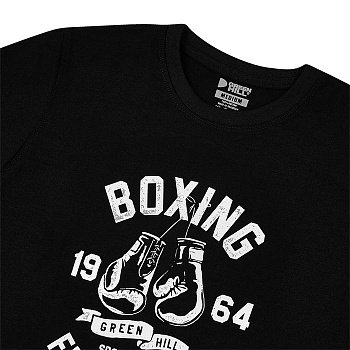 TSB-10434 Футболка GREEN HILL BOXING FIGHT HARD черная